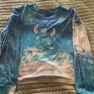 Stitch tie dye ohana shirt